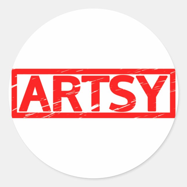Artsy Stamp Classic Round Sticker (Front)
