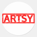 Artsy Stamp Classic Round Sticker