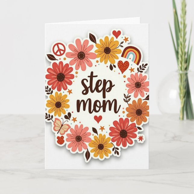 Artsy Step Mom Wreath Card (Front)