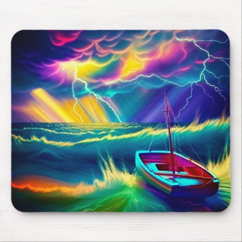 Artsy Storm Scene Mouse Pad