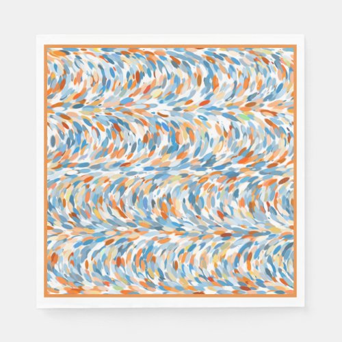 Artsy Summer Colors Paint Splatter Art Pattern Paper Napkins