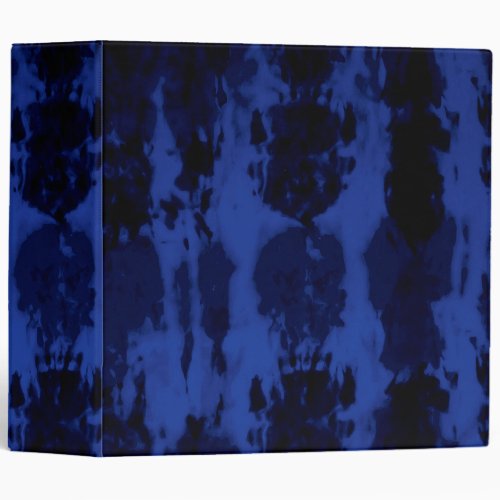 Artsy Summer Navy Blue Colorful Tie Dye 3 Ring Binder