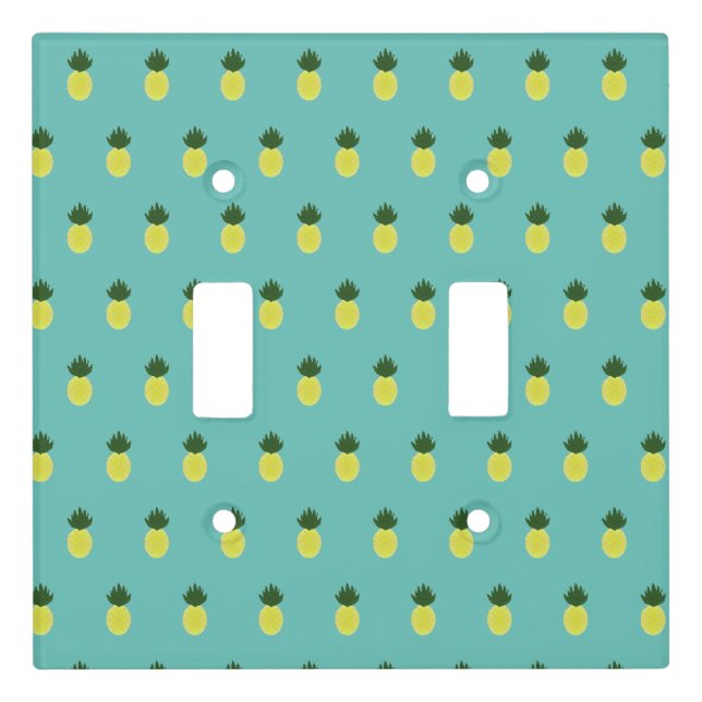 Artsy Summertime Pineapple Pattern Light Switch Cover (Front)