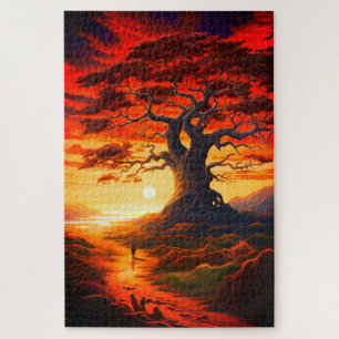 Artsy Sunset Jigsaw Puzzle
