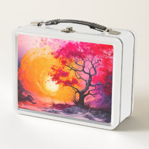 Artsy Sunset Metal Lunch Box