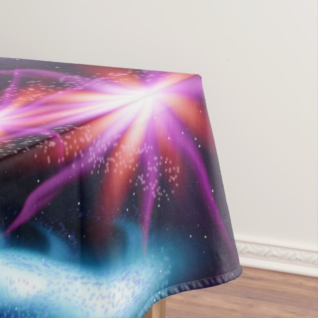 Artsy Swirl Galaxy Design Tablecloth (In Situ)