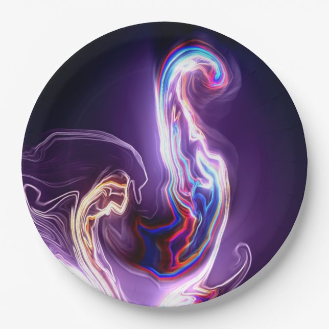 Artsy Swirls Paper Plates (Front)