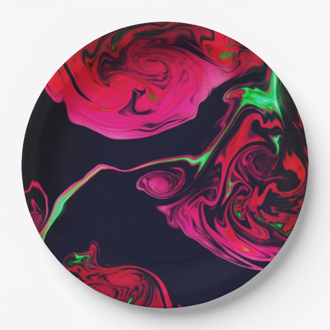 Artsy Swirls Paper Plates (Front)