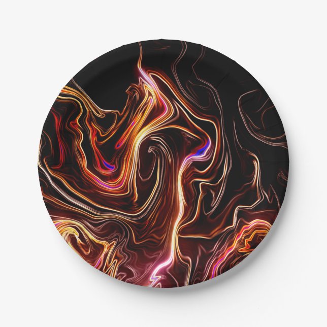 Artsy Swirls Paper Plates (Front)