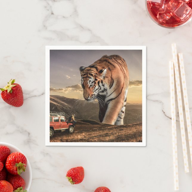 Artsy Tiger Napkins (Insitu)