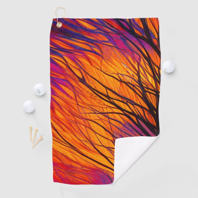 Artsy Tree Branches Golf Towel (InSitu)