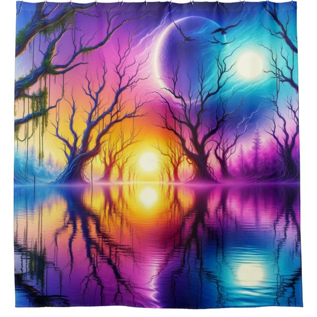 Artsy Trees Shower Curtain (Front)