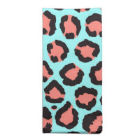 Artsy Trendy Coral Mint Teal Leopard Animal Print