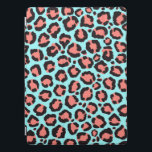 Artsy Trendy Coral Mint Teal Leopard Animal Print iPad Pro Cover<br><div class="desc">Artsy, modern, cute, girly, and trendy coral orange, mint teal, and black hand-drawn leopard animal print illustration pattern. ***IMPORTANT DESIGN NOTE: For any custom design request such as matching product requests, color changes, placement changes, or any other change request, please click on the "CONTACT" button or email the designer directly...</div>