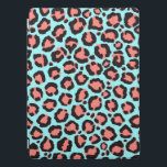 Artsy Trendy Coral Mint Teal Leopard Animal Print iPad Pro Cover<br><div class="desc">Artsy, modern, cute, girly, and trendy coral orange, mint teal, and black hand-drawn leopard animal print illustration pattern. ***IMPORTANT DESIGN NOTE: For any custom design request such as matching product requests, color changes, placement changes, or any other change request, please click on the "CONTACT" button or email the designer directly...</div>