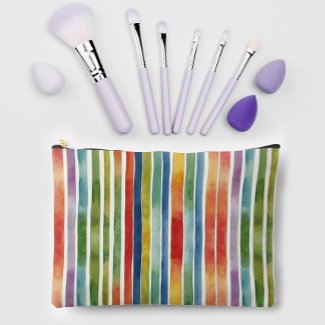 Artsy Trendy Rainbow Colorful Stripe Pattern