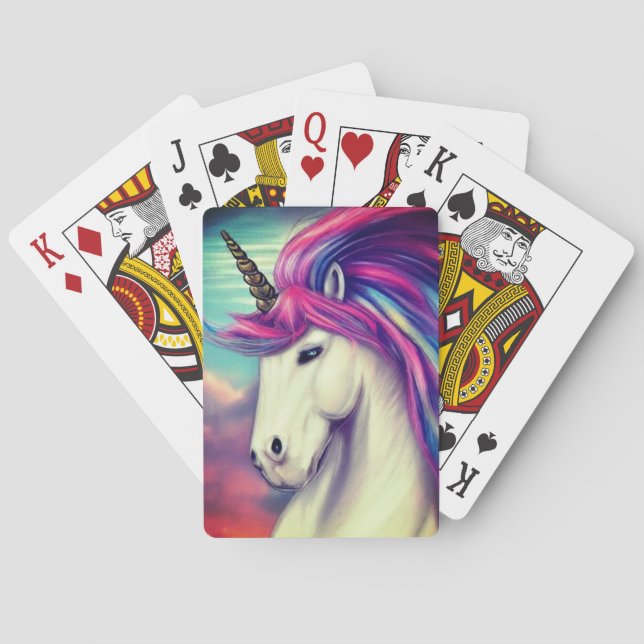 Artsy Unicorn Poker Cards (Back)