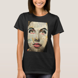 Artsy Unique Digital Art Pretty Lady Abstract T-Shirt