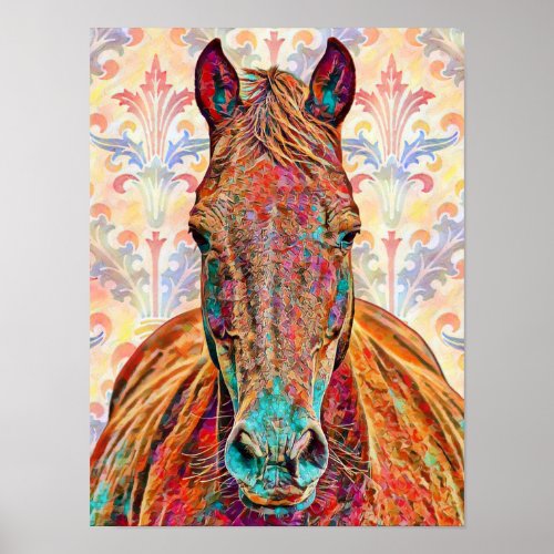 Artsy Vintage Horse Art Print