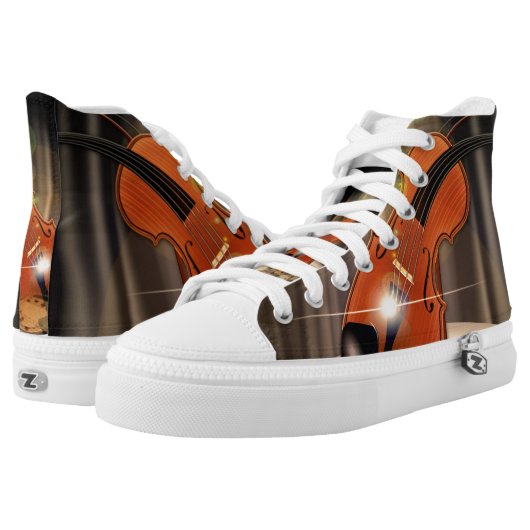 Artsy Violin Music High-Top Sneakers (Pair)