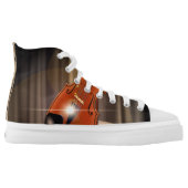 Artsy Violin Music High-Top Sneakers (Left Shoe Inside)