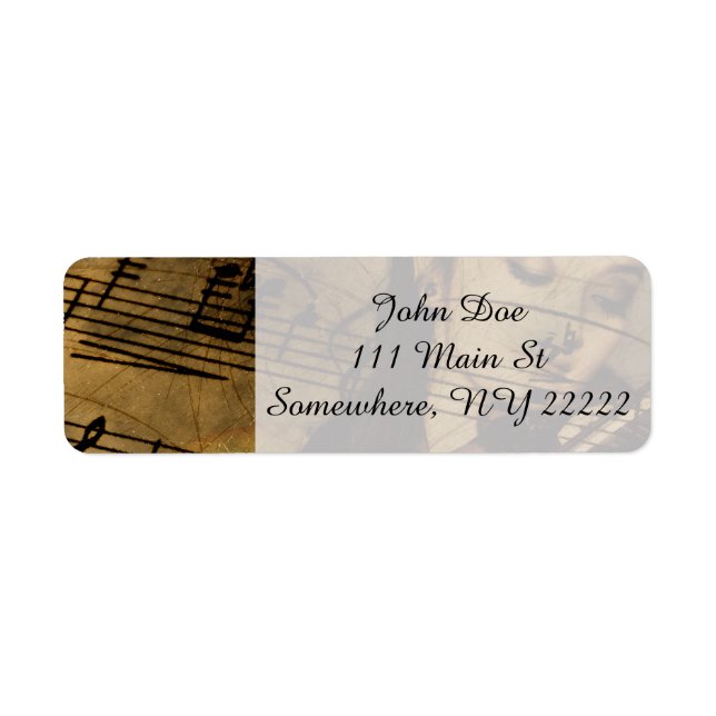 Artsy Violin Music Label (Front)
