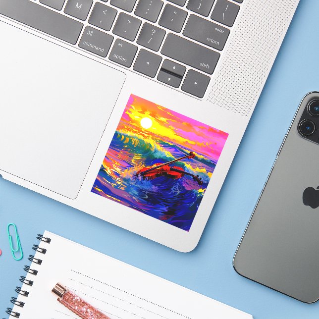 Artsy Violin Sticker (Laptop w/ iPhone)