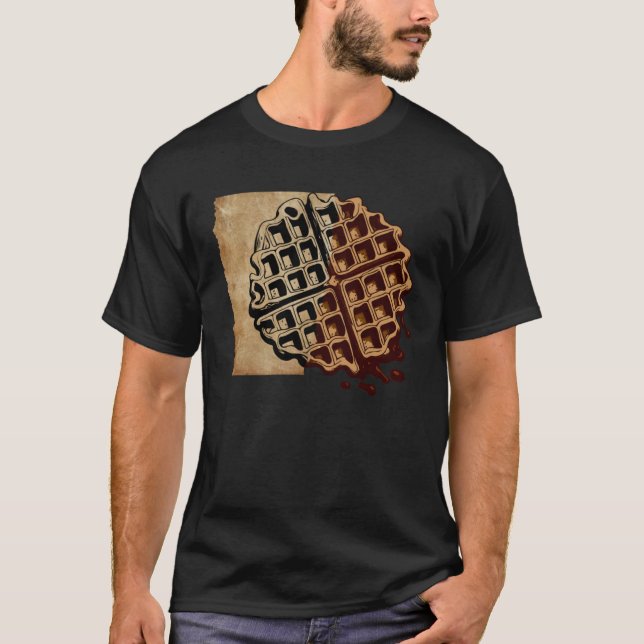 Artsy Waffle Food Hobby Chef Gourmet T-Shirt (Front)