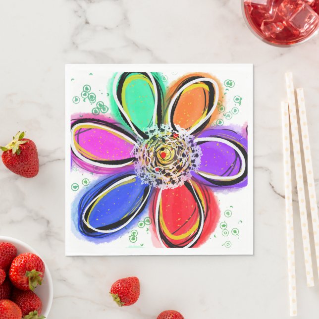 Artsy Watercolor Floral   Napkins (Insitu)