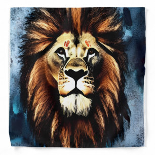 Artsy Wild African Lion Bandana