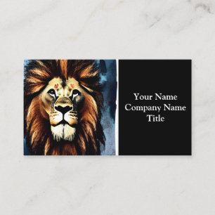 Artsy Wild African Lion Business Card