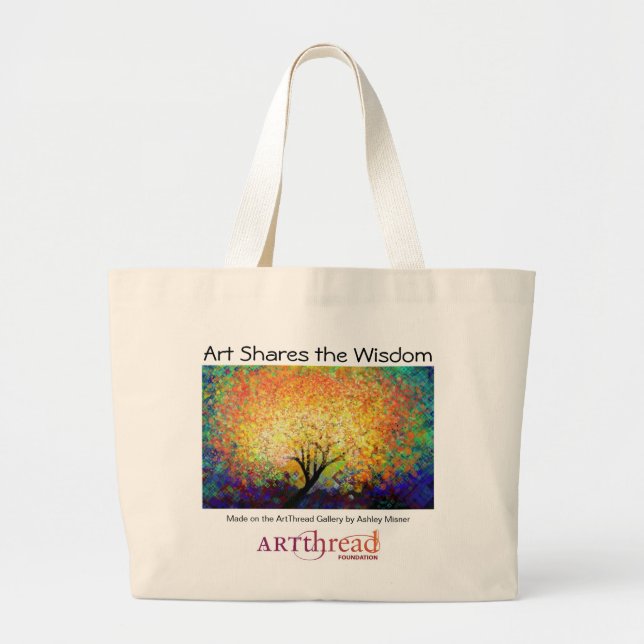 ArtThread Jumbo Tote - Share the Wisdom! (Front)