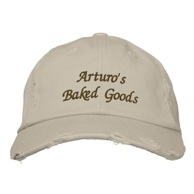 Arturo's Baked Goods & More Embroidered Baseball Hat (Front)