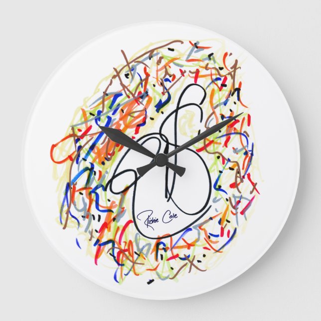 Artwork clock by saxophonist Richie Cole. (Front)