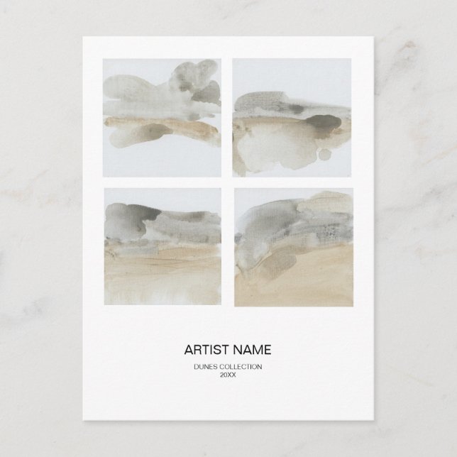Artwork Collage Artist Postcard Template (Front)