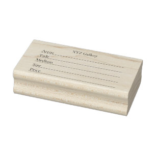 Artwork Display Label Template Rubber Stamp