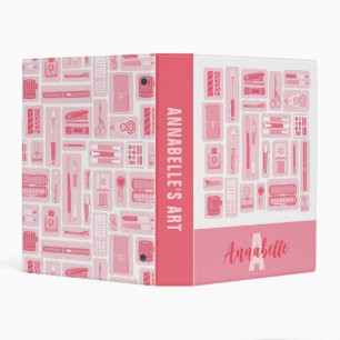 Artwork Drawing Painting Pink Keepsake Mini Binder