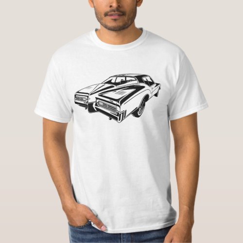 Artwork Illustration Buick Riviera GS 1971 rear T_Shirt