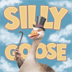  Artwork Illustration Silly goose, Funny Goose Sticker