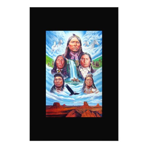 Artwork Native Americans Indian Chiefs Vertical Photo Print