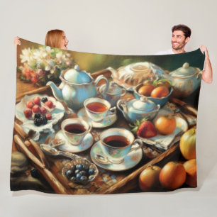 Artwork of Afternoon Tea Fleece Blanket