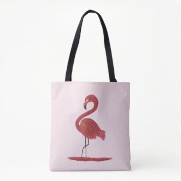 Artwork Original Pink Flamingo with Flair - Ginger Tote Bag Artwork Original Pink Flamingo with Flair - Ginger Tote Bag