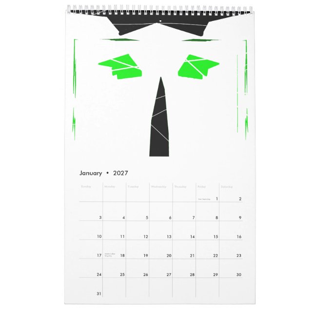 artworks calendar (Jan 2027)