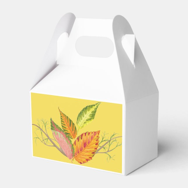 Arty Autumn on a Favor Box (Front Side)