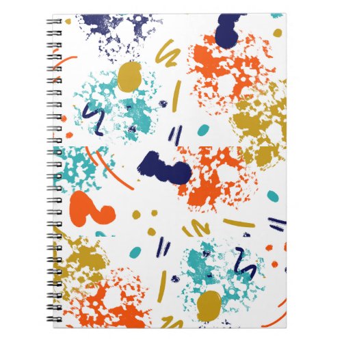 Arty Color Splash spiral notebook