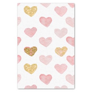 Arty Hearts Custom Color Tissue Paper