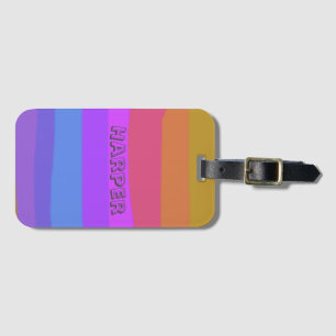 Arty Pretty Cool Colorful Girls Luggage Tag