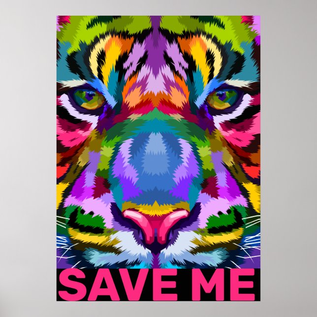 Arty Tiger Save Me Poster (Front)