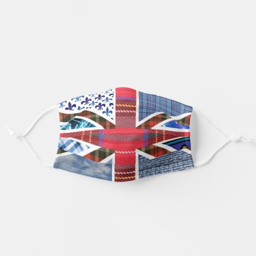 Arty Union Jack of Great Britain British Flag Adult Cloth Face Mask
