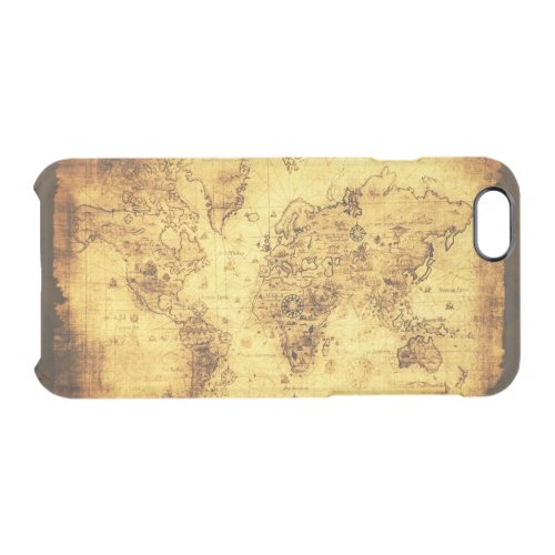Arty Vintage Old World Map Clear iPhone 66S Case